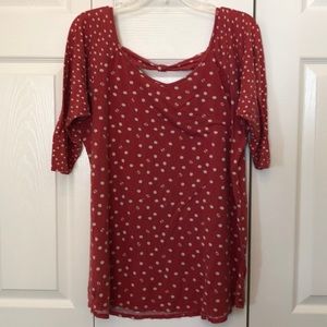 LC Lauren Conrad Red Breast Cancer Shirt